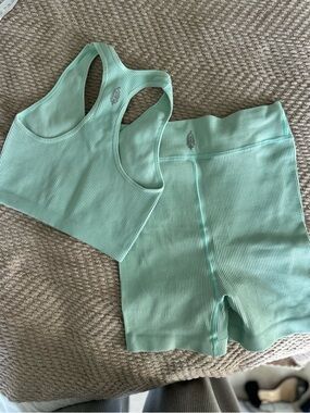 Free People Mint Workout Set